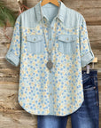 Denim Meadow Button Shirt