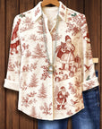 Vintage Christmas Toile Shirt