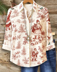 Vintage Christmas Toile Shirt