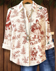 Vintage Christmas Toile Shirt