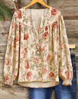 Vintage Garden Peasant Blouse