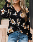 Romantic Autumn Lace Blossom Blouse