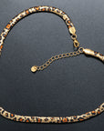Leopard-Print Snake Chain Necklace