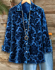 Sapphire Velvet Baroque Shirt