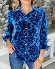 Sapphire Velvet Baroque Shirt
