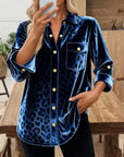 Midnight Velvet Leopard Shirt