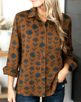 Rustic Bloom Button-Down Shirt