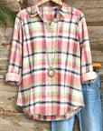 Plaid Button-Up Shirt