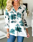 Watercolor Floral Button-Up Shirt