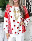 Cozy Heart Patchwork Sweatshirt