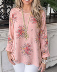 Rose Waffle Floral Lounge Top