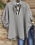 City Chic Gingham Pullover