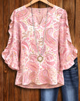 Sunset Paisley Flow Top