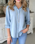 Soft Breeze Puff Sleeve Blouse