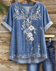Denim Bloom Vintage Tee