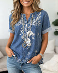 Denim Bloom Vintage Tee