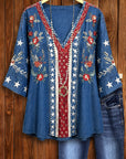 Freedom Bloom Denim Tunic