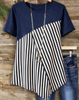 Harbor Stripe Asymmetrical Top