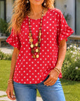 Americana Starburst Peasant Top