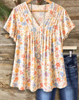 Meadow Bloom Pleated Blouse
