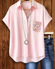 Blush Bloom Pocket Shirt