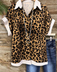 Wild Chic Leopard Camp Shirt