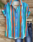 Coastal Sunset Stripe Shirt
