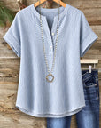 Harbor Stripe Henley Top