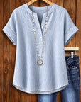 Harbor Stripe Henley Top