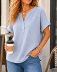 Harbor Stripe Henley Top