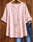 Blush Meadow Ruffle Blouse