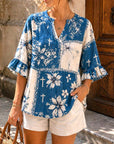 Vintage Breeze Patchwork Blouse