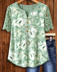 Sage Blossom Lace Tee