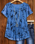 Sapphire Garden Flutter Top