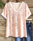 Rose Garden Lace Trim Tee