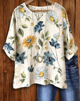 Meadow Daisy Linen Top