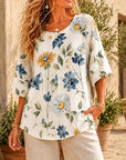 Meadow Daisy Linen Top