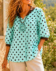Lagoon Dot Breeze Blouse