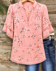 Peach Meadow Ruffle Tunic