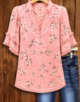 Peach Meadow Ruffle Tunic