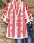 Rodeo Stripe Polka Boho Top