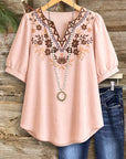 Desert Bloom Embroidered Blouse