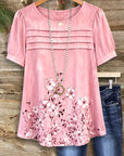 Blush Garden Pleated Top