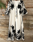 Midnight Botanical Lounge Dress