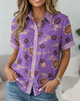 Lavender Bloom Button-Up Shirt
