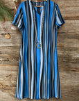 Ocean Stripe T-Shirt Dress