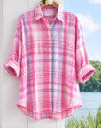 Weekend Blush Plaid Button-Up Shirt