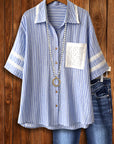 Coastal Breeze Lace Trim Shirt