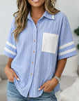 Coastal Breeze Lace Trim Shirt