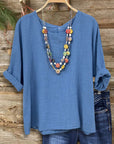 Solid Color Versatile Casual Blouse